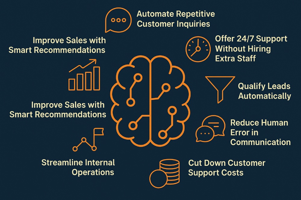 7 Ways AI Chatbot can save you time & money