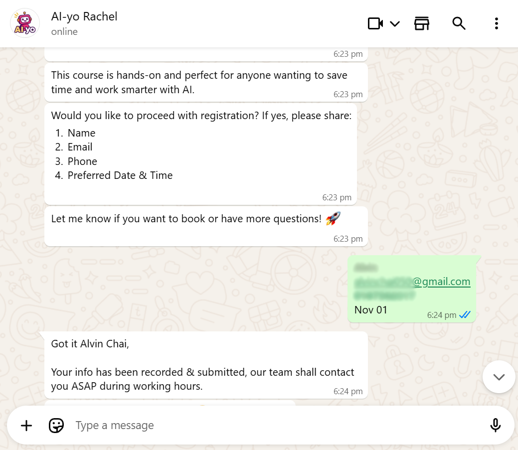 Smart Lead Qualification & Information Collection