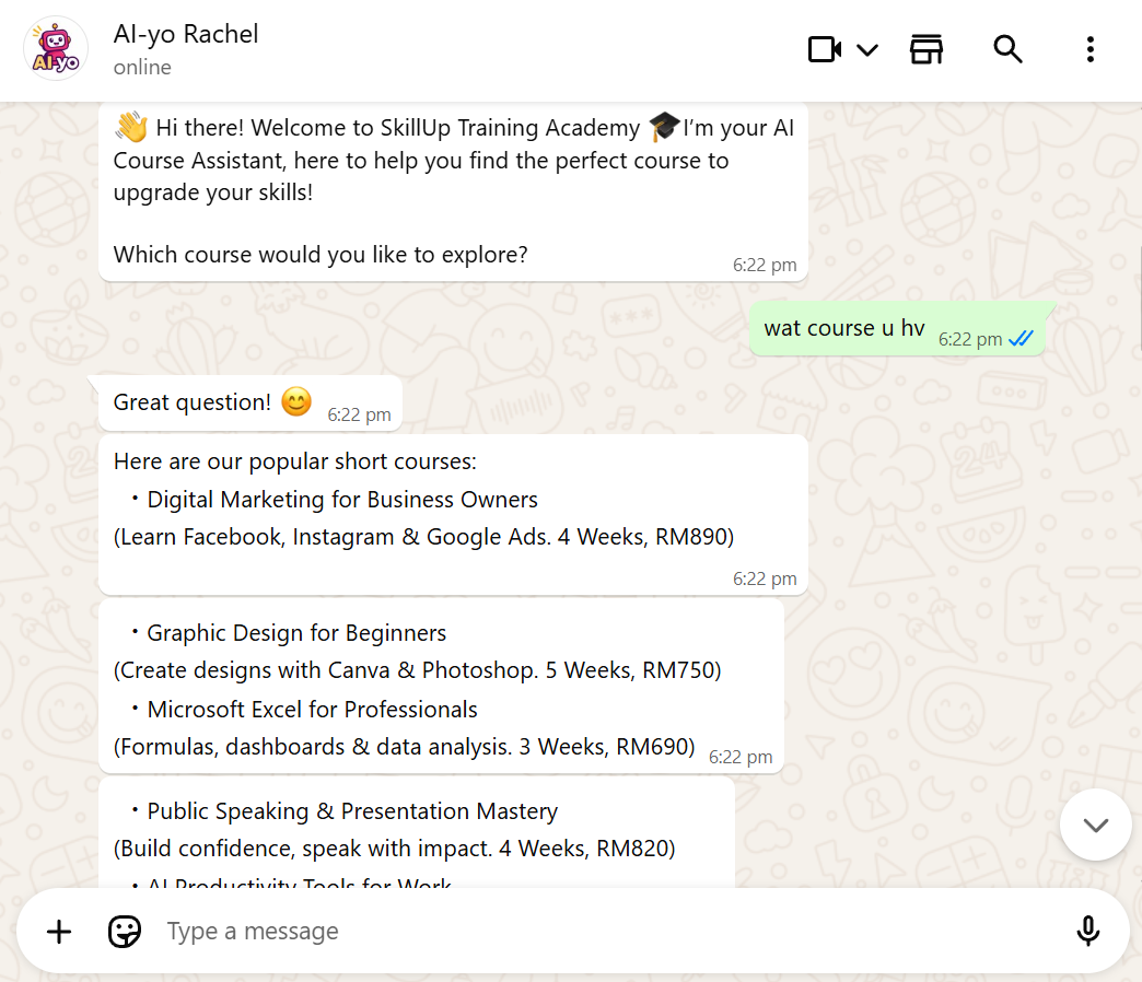 Smart Enquiry Handling & Course Information